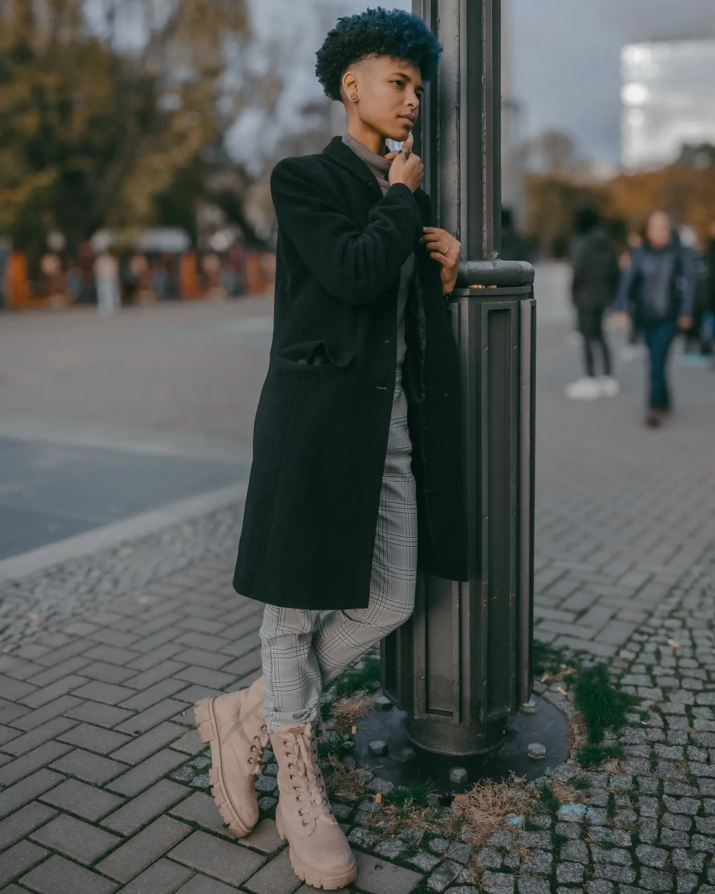 Wool coat in the city